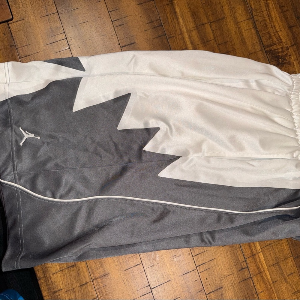 Jordan Athletic Shorts in Gray and White